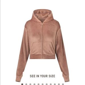 Skims Velour Jacket Small Sienna